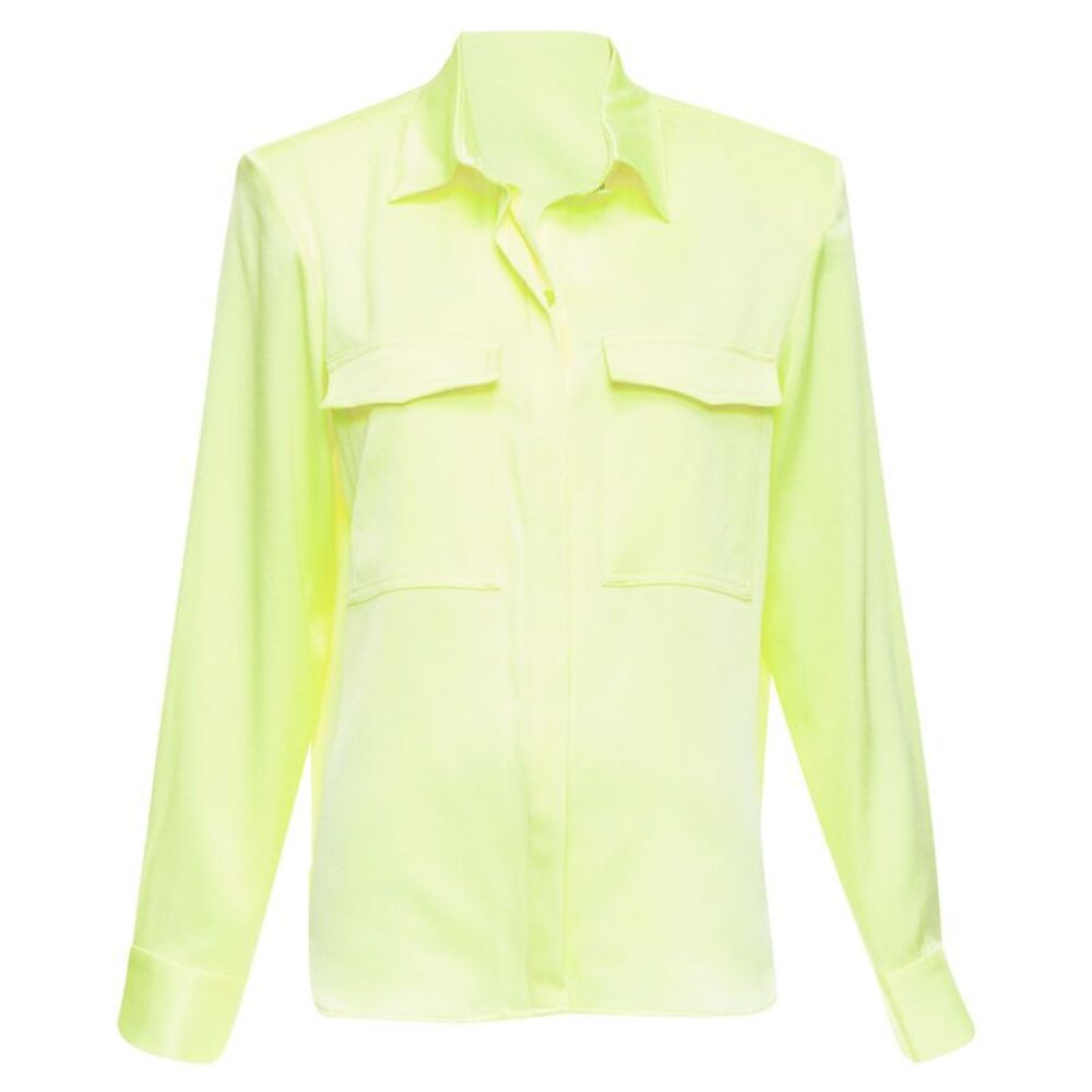 Alex Perry padded shoulder button down overshirt